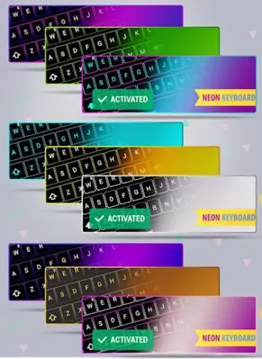 Smart Emoji Neon Keyboard android App screenshot 9