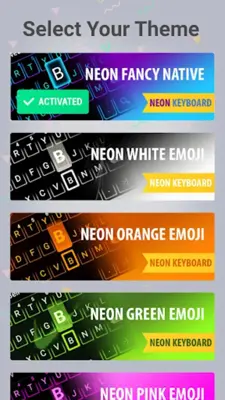 Smart Emoji Neon Keyboard android App screenshot 11